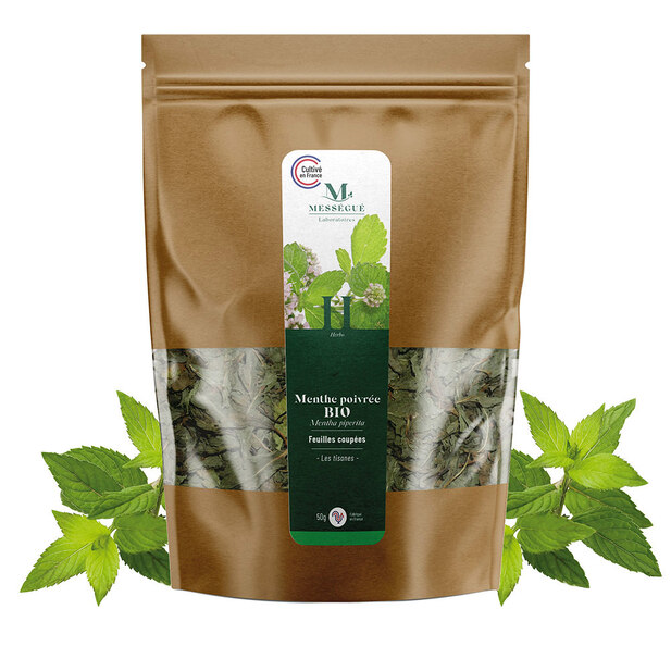 Menthe Poivree feuilles coupées Bio Menthe poivrée