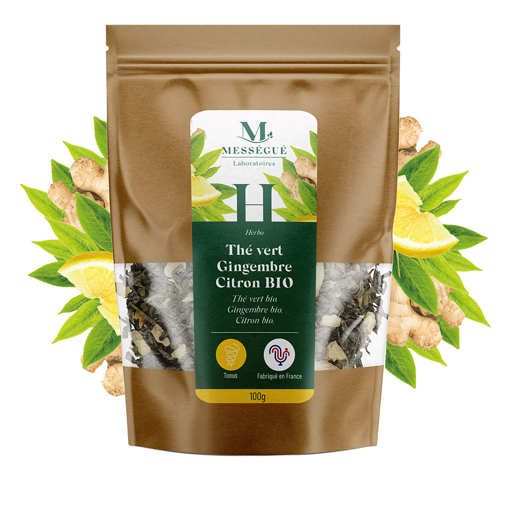 Th&eacute; Vert Gingembre Citron Bio Th&eacute; vert