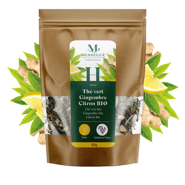 Th&eacute; Vert Gingembre Citron Bio Th&eacute; vert