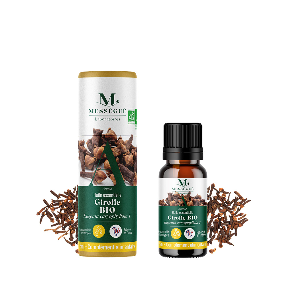 Huile essentielle clou de girofle bio Reconnue pour les propri&eacute;t&eacute;s tonifiante et stimulante de son parfum &eacute;pic&eacute;*