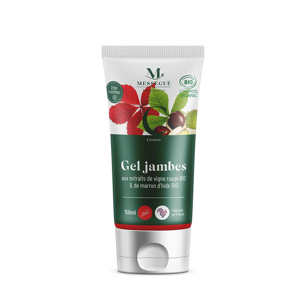 Gel d&eacute;fatigant pour les Jambes Certifi&eacute; Bio Marron dInde