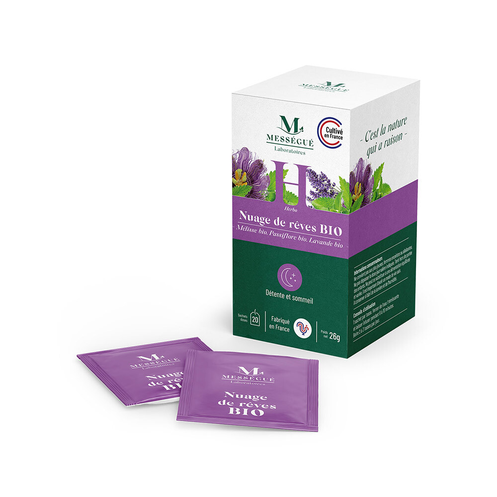 Infusettes nuage de r&ecirc;ves bio Retrouvez votre s&eacute;r&eacute;nit&eacute; et un sommeil r&eacute;parateur