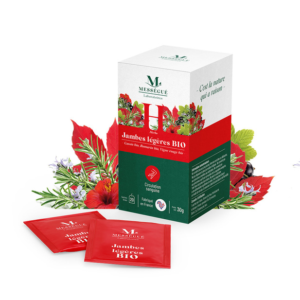 Infusettes jambes légères bio Une infusion délicate pour des jambes légères