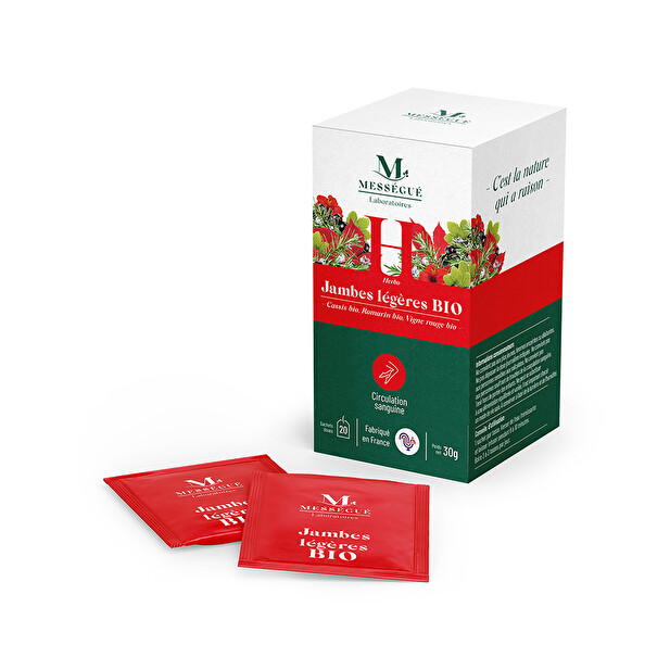 Infusettes jambes légères bio Une infusion délicate pour des jambes légères
