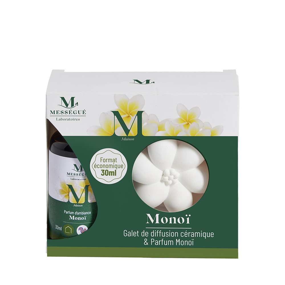 Monoï - galet de diffusion céramique Diffusez le doux parfum des tropiques