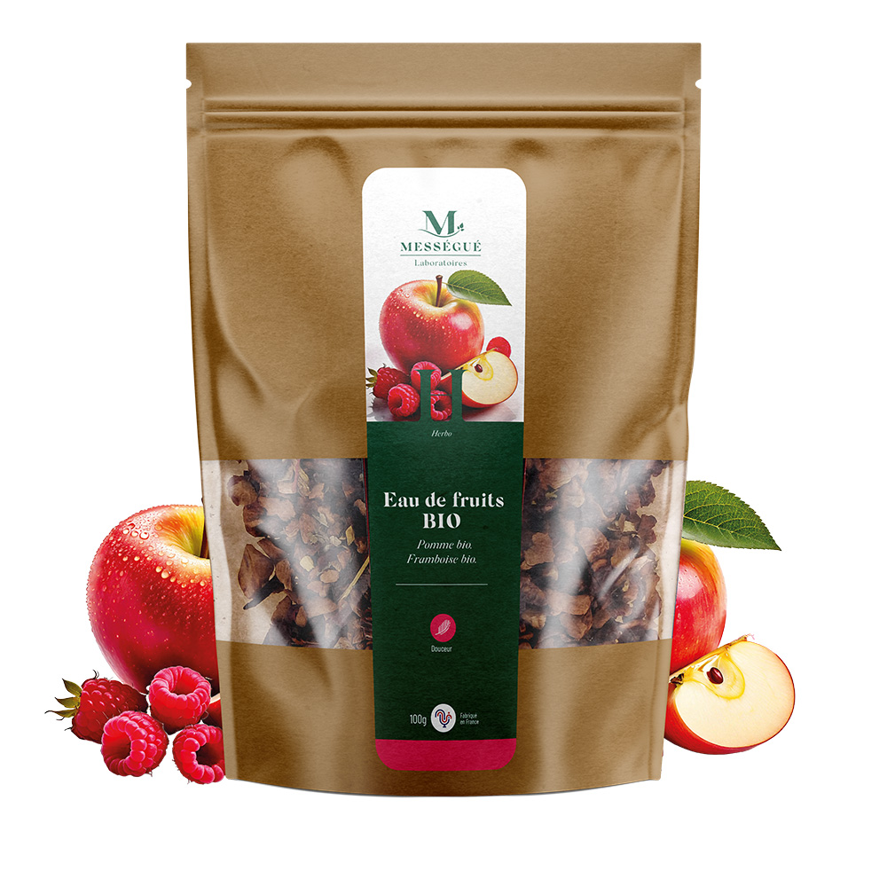Eau de fruits Bio – Pomme & Framboise