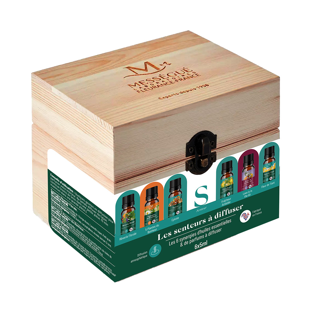 Aromathèque les senteurs À diffuser Un coffret, 6 voyages sensoriels