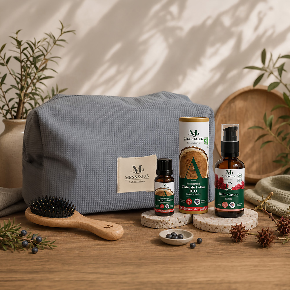 Coffret Rituel cheveux fortifiant Cèdre de latlas - Huile essentielle