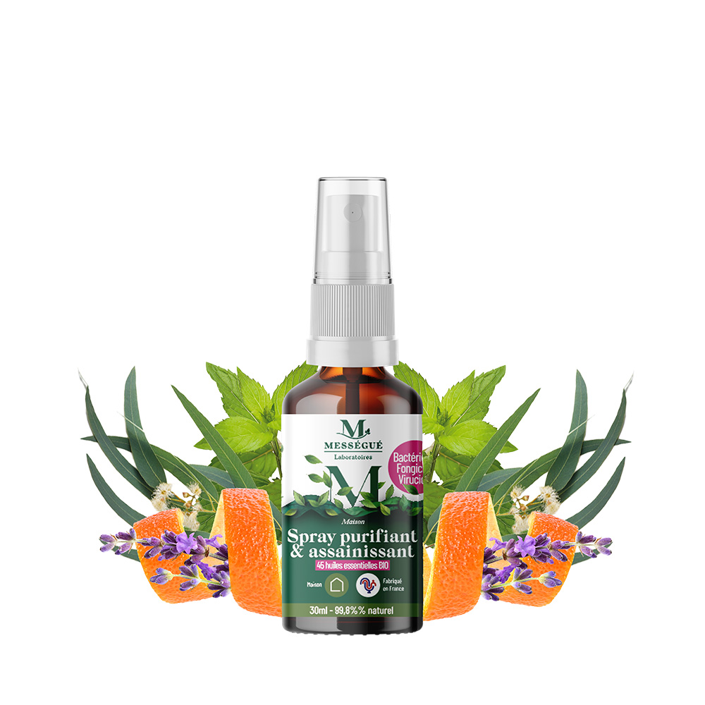 Spray purifiant et assainissant Bio aux 45 huiles essentielles 30ml