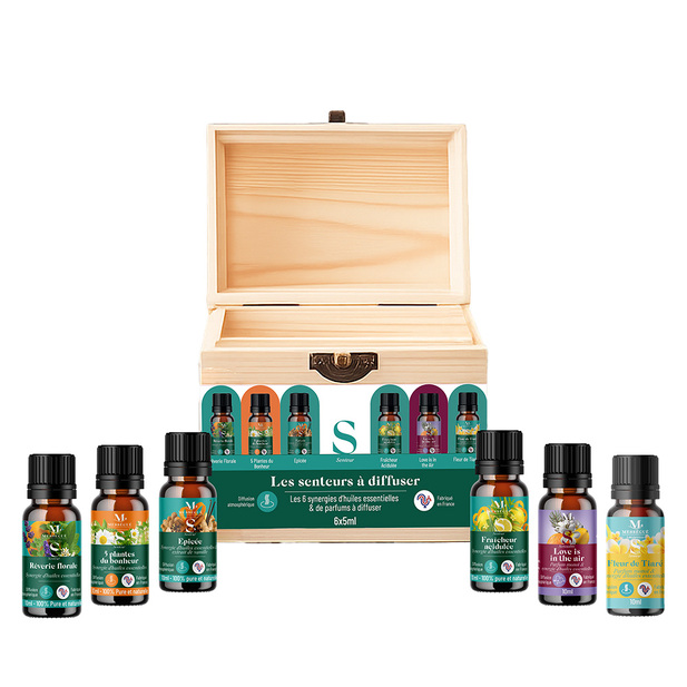 Aromathèque les senteurs À diffuser Un coffret, 6 voyages sensoriels