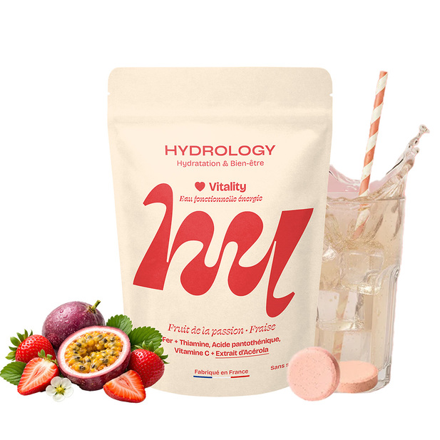 Hydrology Vitality - Pastilles dhydratation Fruit de la passion & Fraise