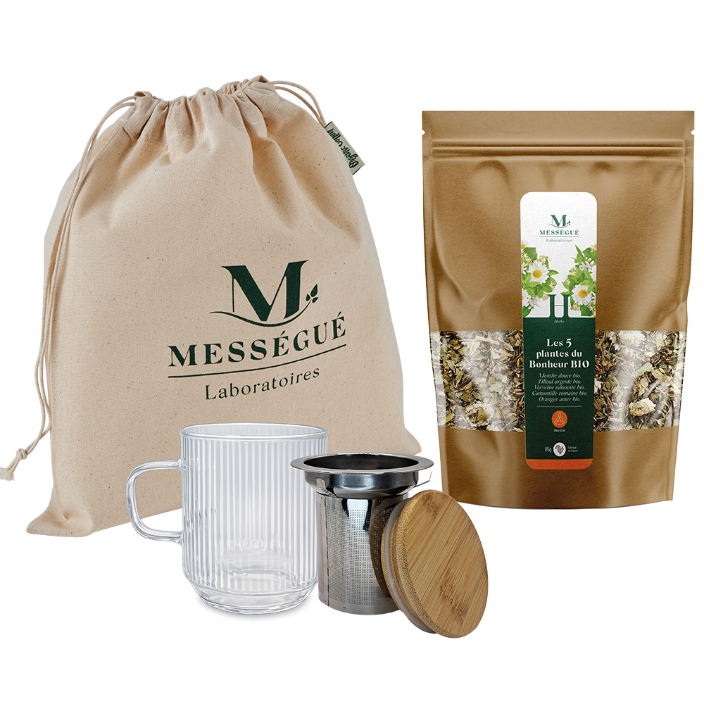 Trio infusion 5 plantes du bonheur bio* Pour voir la vie en rose.