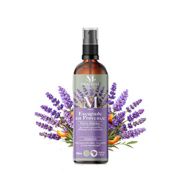Parfum d'int&eacute;rieur escapade en provence 100ml Un souffle de provence pour parfumer gr&acirc;ce aux huiles essentielles votre int&eacute;rieur et votre linge.