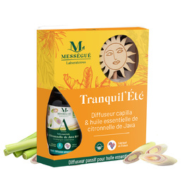 Tranquil'&eacute;t&eacute; - diffuseur capilla &amp; huile essentielle citronnelle de java 30ml Une ambiance fra&icirc;che et tranquille pour accompagner vos soir&eacute;es d&rsquo;&eacute;t&eacute;