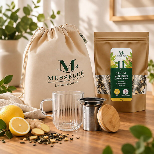 Trio infusion thé vert gingembre citron bio* Un trio incontournable et tonifiant.